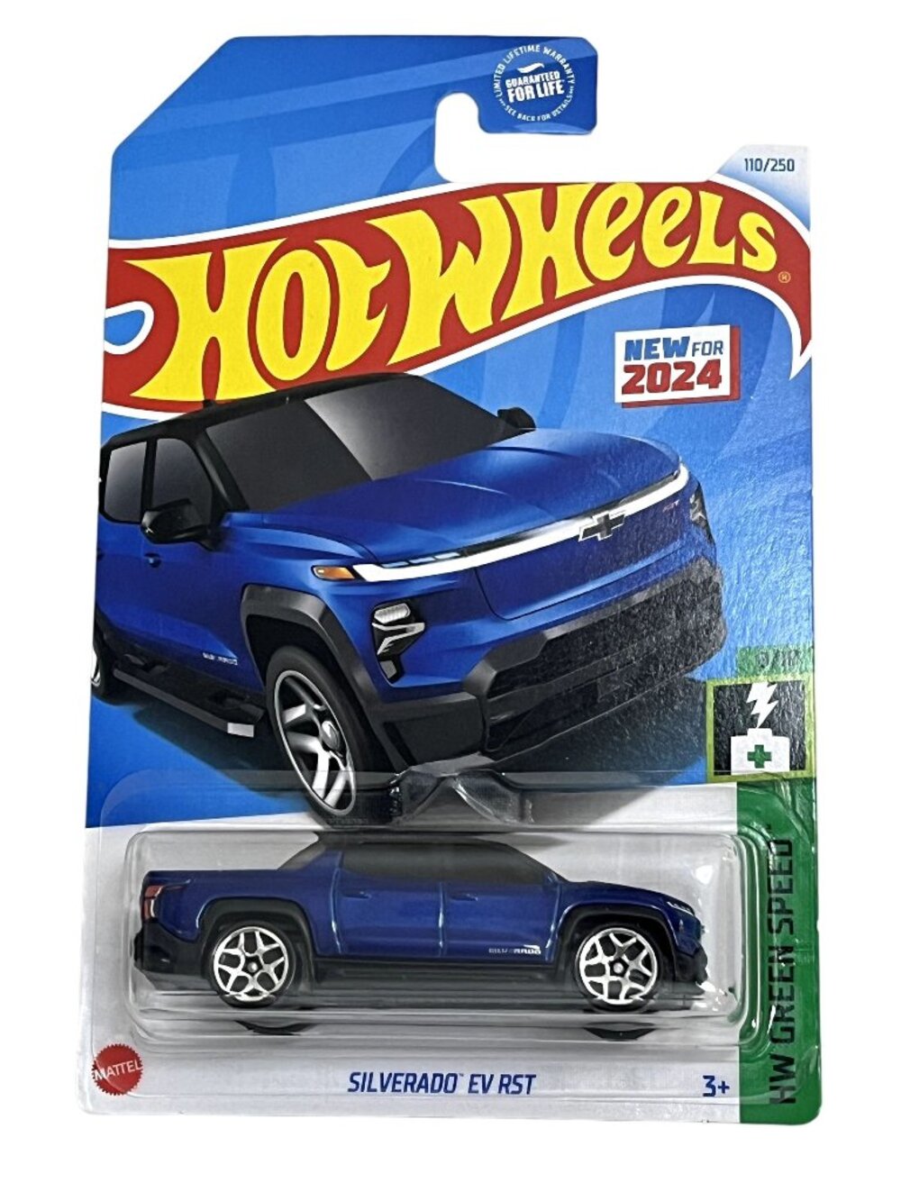 Hot Wheels 2024 Chevy Silverado EV RST Blue HW Green Speed 110/250